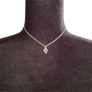 Silver Cross Charm Necklace